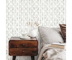Galerie Pepper Seta Cream Glitter Octogonal Honeycomb Wallpaper