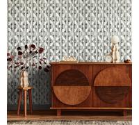 Galerie Pepper Seta Grey Glitter Octogonal Honeycomb Wallpaper