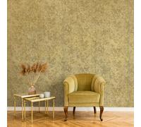 Galerie Precious Antique Gold Shimmery Satin Silk Fabric Design Wallpaper Roll
