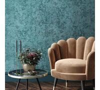 Galerie Precious Petrol Shimmery Satin Silk Fabric Design Wallpaper Roll