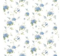 Galerie Pretty Prints Blue Hortensia Floral Trail Wallpaper Roll