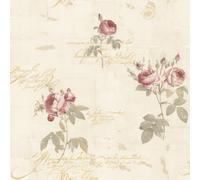 Galerie Rose Garden Beige Vintage Roses Smooth A4 Wallpaper Sample