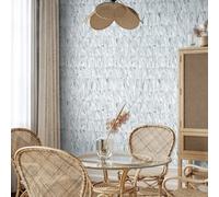 Galerie Salt Calma Poppy Seed Shimmer Paper Strips Design Wallpaper Roll