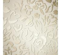 Galerie Salt Fiore Himalayan Salt Metallic Flower Design A4 Wallpaper Sample