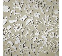 Galerie Salt Fiore Nutmeg Metallic Flower Design A4 Wallpaper Sample