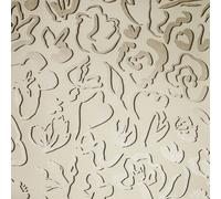 Galerie Salt Fiore Pine Nut Metallic Flower Design A4 Wallpaper Sample