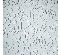 Galerie Salt Fiore Poppy Seed Metallic Flower Design A4 Wallpaper Sample