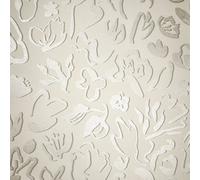 Galerie Salt Fiore Sesame Metallic Flower Design A4 Wallpaper Sample
