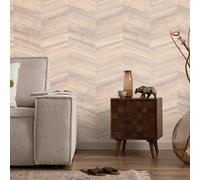 Galerie Salt Vetro Come Closer Glass Beads Chevron Design Wallpaper Roll