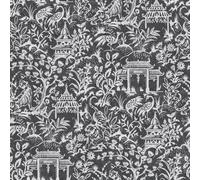 Galerie Secret Garden Black/cream Botanical Toile A4 Wallpaper Sample