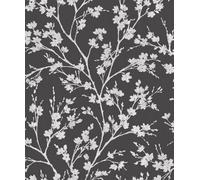 Galerie Secret Garden Black/greige Calming Leaf Branches A4 Wallpaper Sample