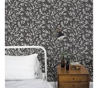 Galerie Secret Garden Black/greige Calming Leaf Branches Wallpaper Roll