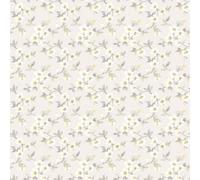 Galerie Secret Garden Grey/yellow Delicate Flower Trail Wallpaper Roll