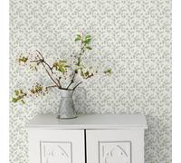 Galerie Secret Garden Off White/blue Delicate Flower Trail Wallpaper Roll