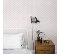 Galerie Secret Garden Pink/white Octogonal Trellis Wallpaper Roll