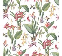 Galerie Secret Garden White/bright Botanical Floral Wallpaper Roll