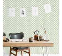 Galerie Secret Garden White/green Octogonal Trellis Wallpaper Roll