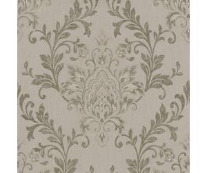 Galerie Serene Collection Metallic Beige Ornamental Damask Wallpaper Roll