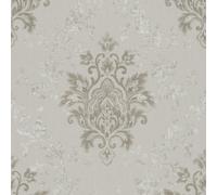 Galerie Serene Collection Metallic Cream Ornamental Damask Wallpaper Roll