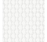 Galerie Serene Collection Metallic White Geometric Zig-Zag Wallpaper Roll