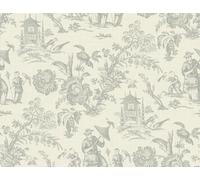 Galerie Silver Grey Chinois A4 Wallpaper Sample