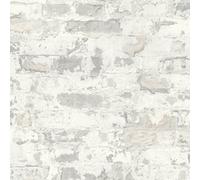 Galerie Silver Grey Industrial Chic Motif Wallpaper