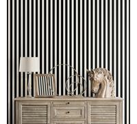 Galerie Simply Silks 4 Black, Silver Metallic Formal Stripe Embossed Wallpaper