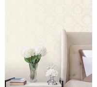 Galerie Simply Silks 4 Ivory Classic Damask Embossed Wallpaper