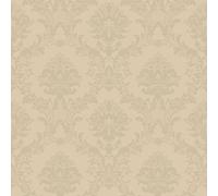 Galerie Simply Silks 4 Warm Metallic Gold Classic Damask Embossed A4 Wallpaper Sample