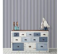 Galerie Simply Stripes 3 Navy Regency Stripe Smooth Wallpaper