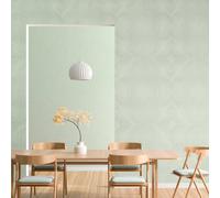 Galerie Slow Living Frost Mint Flow Geometric 3D Embossed Glitter Wallpaper Roll