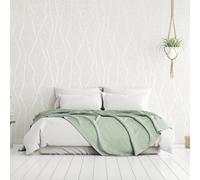Galerie Slow Living Ivory White Connection Metallic Geometric Lines Wallpaper Roll