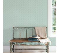 Galerie Small Prints Green Stained Glass Stripe Wallpaper Roll