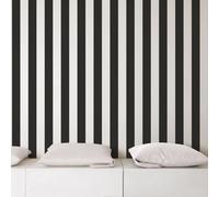 Galerie Smart Stripes 2 Black Awning Stripe Smooth Wallpaper