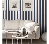 Galerie Smart Stripes 2 Blue Awning Stripe Smooth Wallpaper
