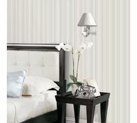 Galerie Smart Stripes 2 Silver Grey Pinstripe Smooth Wallpaper