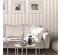 Galerie Smart Stripes 3 Beige Awning Stripe Smooth Wallpaper