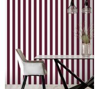 Galerie Smart Stripes 3 Cranberry/cream Awning Stripe Wallpaper Roll