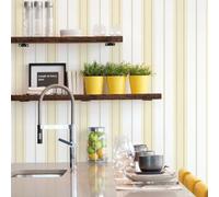 Galerie Smart Stripes 3 Yellow Gold Slim Stripe Smooth Wallpaper