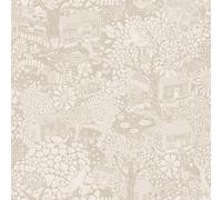 Galerie Sommarang 2 Beige Bygga Bo Scandinavian Village Wallpaper Roll