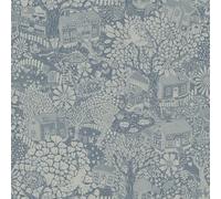 Galerie Sommarang 2 Blue Bygga Bo Scandinavian Village A4 Wallpaper Sample