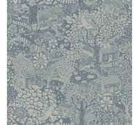 Galerie Sommarang 2 Blue Bygga Bo Scandinavian Village Wallpaper Roll