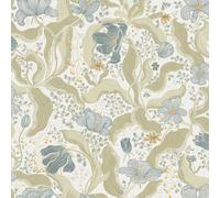 Galerie Sommarang 2 Blue/green Bodri Swirls A4 Wallpaper Sample