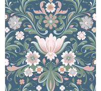 Galerie Sommarang 2 Blue Ostanskar Floral Wallpaper Roll