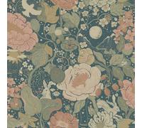 Galerie Sommarang 2 Dark Blue Vaxa Floral Wallpaper Roll
