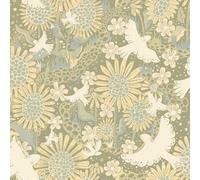 Galerie Sommarang 2 Green Dromma Scandinavian Folk Art Wallpaper Roll