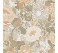 Galerie Sommarang 2 Grey/green Vaxa Floral A4 Wallpaper Sample