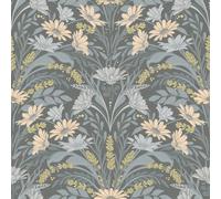 Galerie Sommarang 2 Grey Varmdo Floral A4 Wallpaper Sample