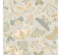 Galerie Sommarang 2 Light Grey/yellow Flyga Dragonflies Wallpaper Roll