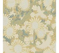 Galerie Sommarang 2 Mustard/green Dromma Scandinavian Folk Art A4 Wallpaper Sample